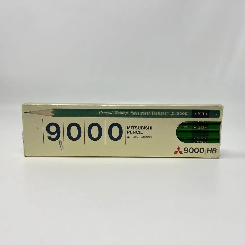 Mitsubishi Pencil 9000 HB 12 Pencils Animation Drawing Made In Japan Open Box